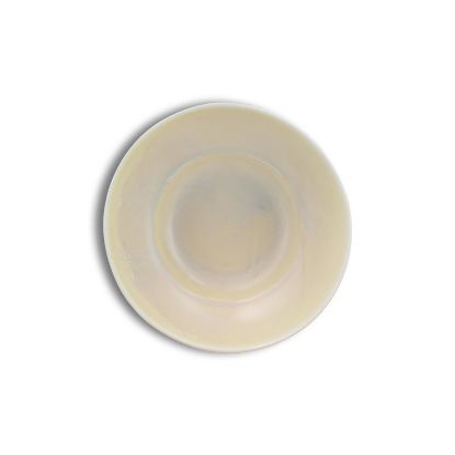 Image de Assiette creuse 20 cm Urus en porcelaine beige et blanche - Lot de 4 - Ogo living