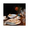 Image de Assiette creuse 20 cm Urus en porcelaine beige et blanche - Lot de 4 - Ogo living