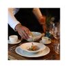 Image de Assiette creuse 23,5 cm Urus en porcelaine bleu et blanche - Lot de 4 - Ogo living 