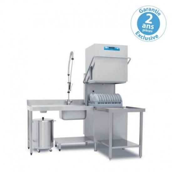 Image de Lave-vaisselle à capot ELETTROBAR River avec adoucisseur en continu - Panier 500 x 600 mm - Ouverture de capot 465 mm 