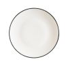 Image de Assiette plate Linea Black 25 cm en porcelaine - Lot de 12 - Bonna 
