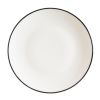 Image de Assiette plate Linea Black 27 cm en porcelaine - Lot de 12 - Bonna 