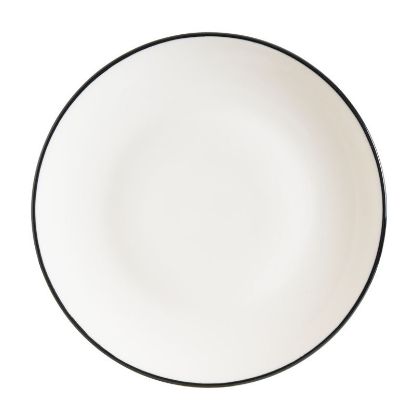 Image de Assiette plate Linea Black 27 cm en porcelaine - Lot de 12 - Bonna 
