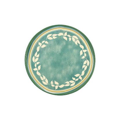 Image de Assiette plate Capria 28 cm en faïence vert - Lot de 12 - Novastyl