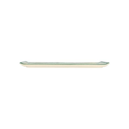 Image de Plat rectangle Capria 33x12 cm en faïence vert- Lot de 12 - Novastyl