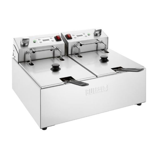 Image de Friteuse double avec minuterie 2x5L - BUFFALO