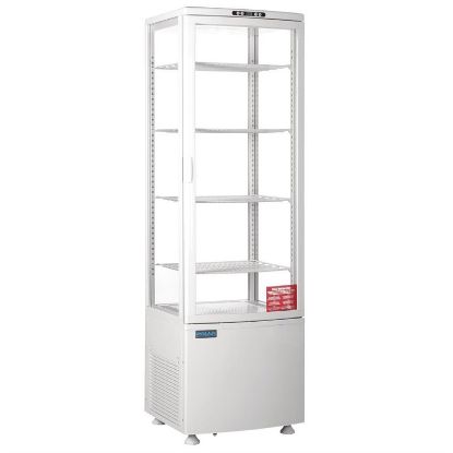 Image de Vitrine réfrigérée porte incurvée  économe en énergie Série C blanche 235L - Polar