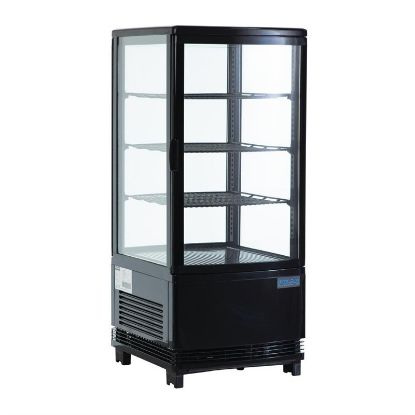 Image de Vitrine réfrigérée positive noire économe en énergie Série C 68L - Polar