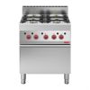 Image de Fourneau 4 feux sur four gaz 650/700 - GASTRO M