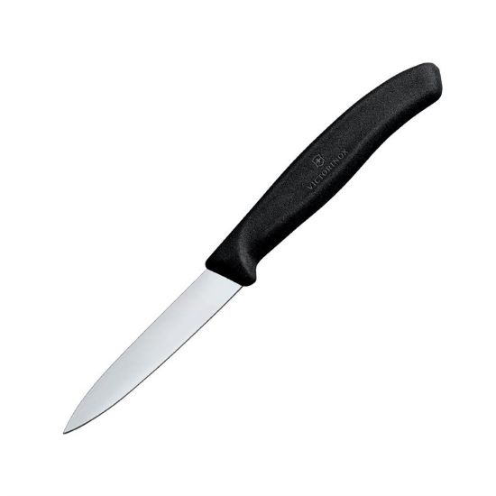 Image de Couteau d'office pointu 8cm noir - Victorinox